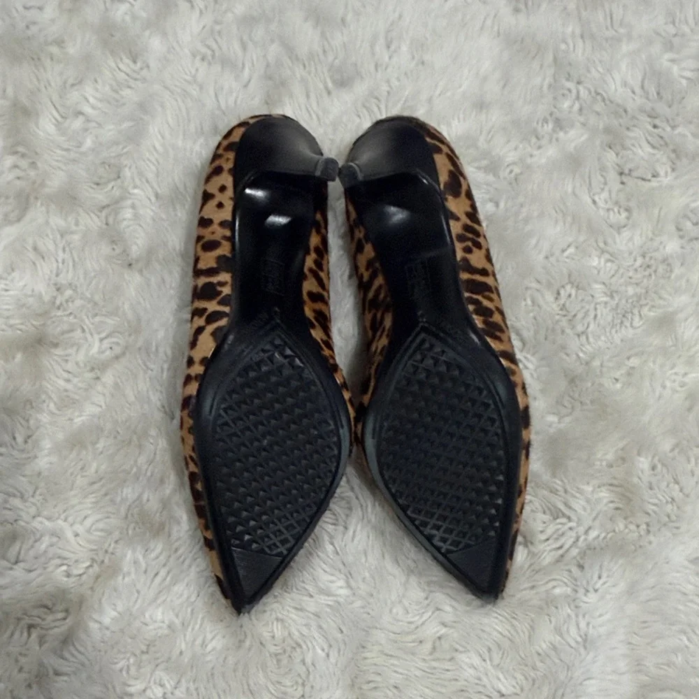 Aerosoles leopard print calf hair pumps pointed toe‎ stiletto heel Womans 6.5